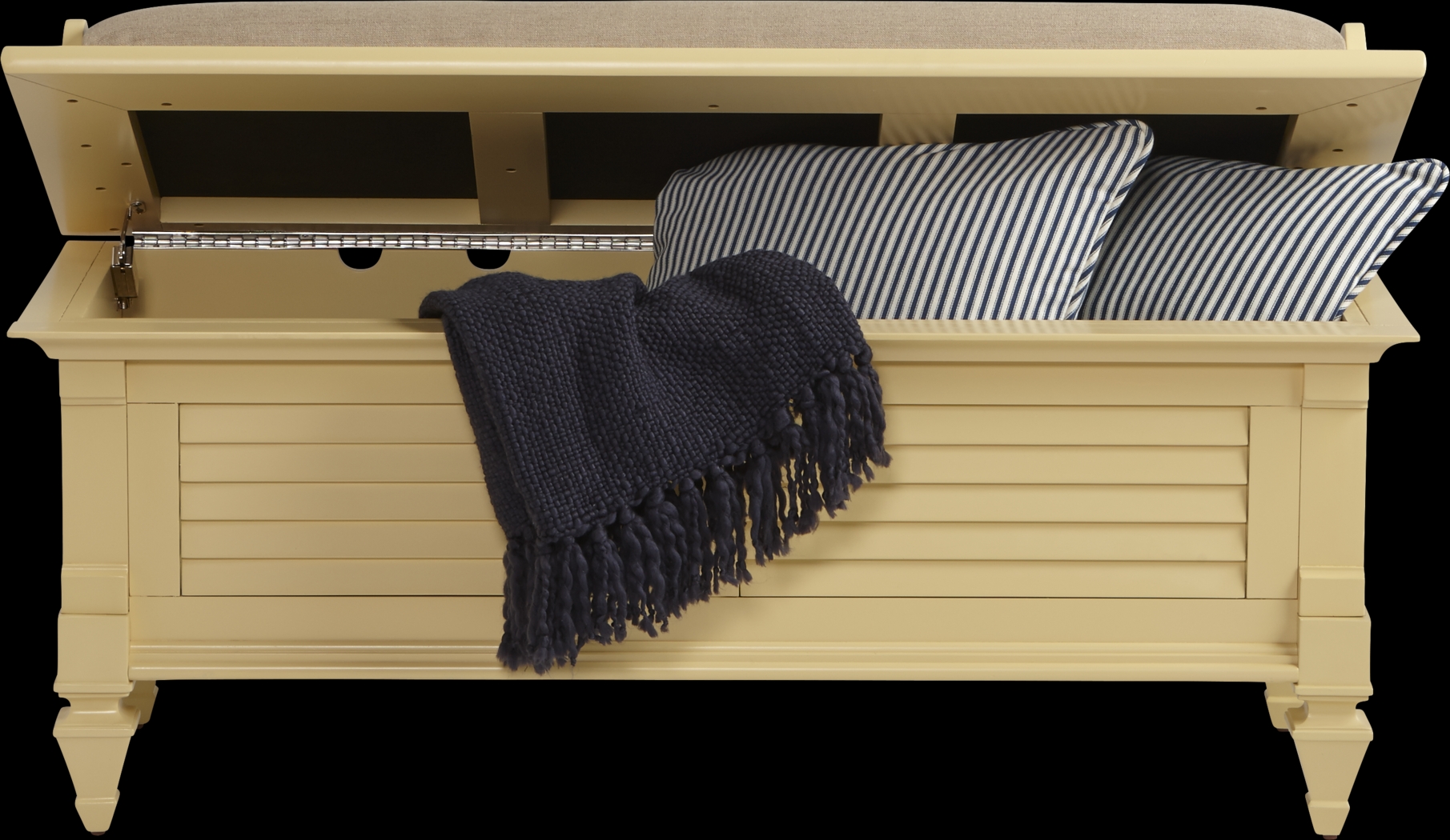 Belmar Yellow Storage Bench - Thumbnail - Image 2