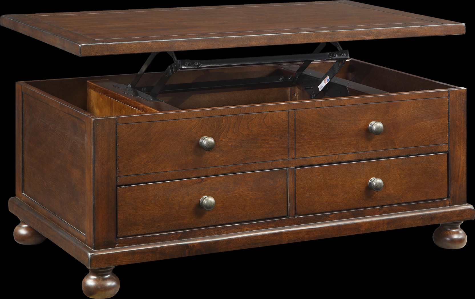 Belmont Brown Lift Top Cocktail Table - Thumbnail - Image 3