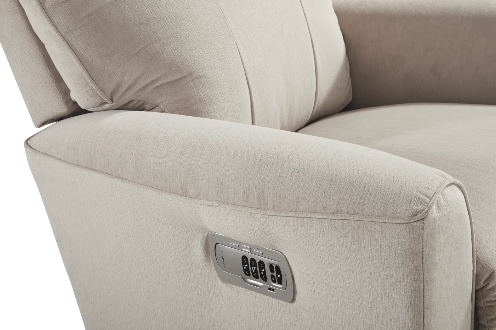 La-Z-Boy Belmont III Gray Dual Power Recliner - Thumbnail - Image 4