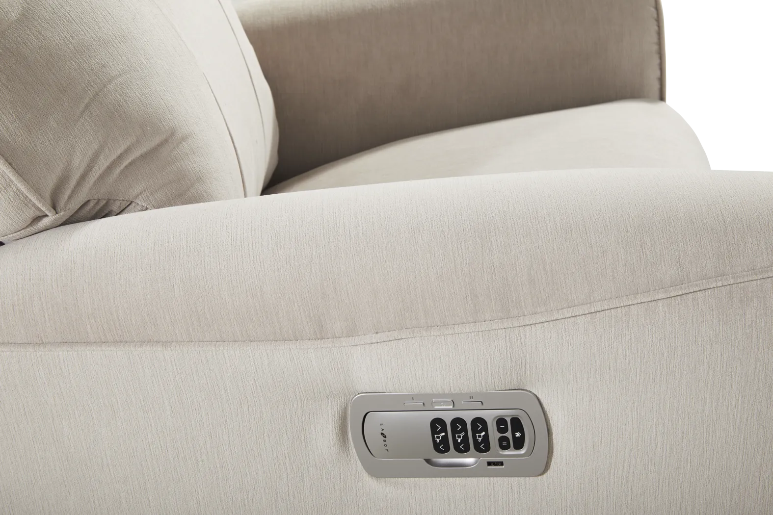 La-Z-Boy Belmont III Gray Dual Power Recliner - Image 5