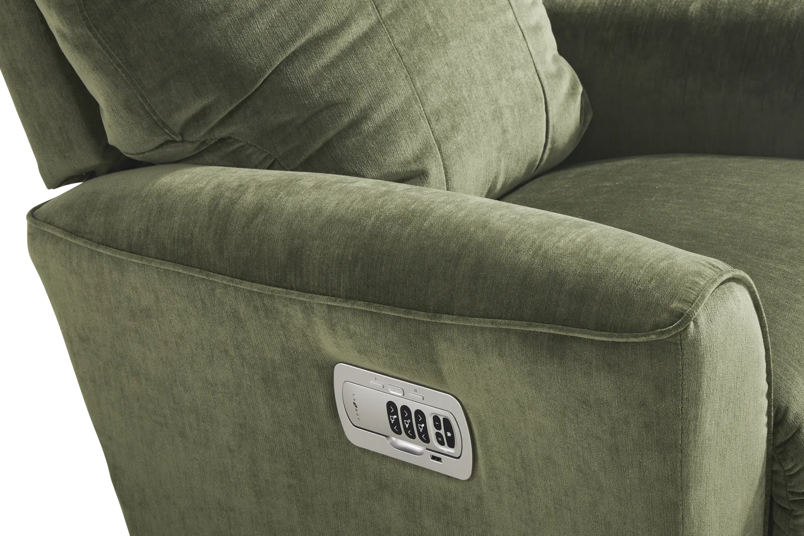 La-Z-Boy Belmont III Green Dual Power Recliner - Thumbnail - Image 4