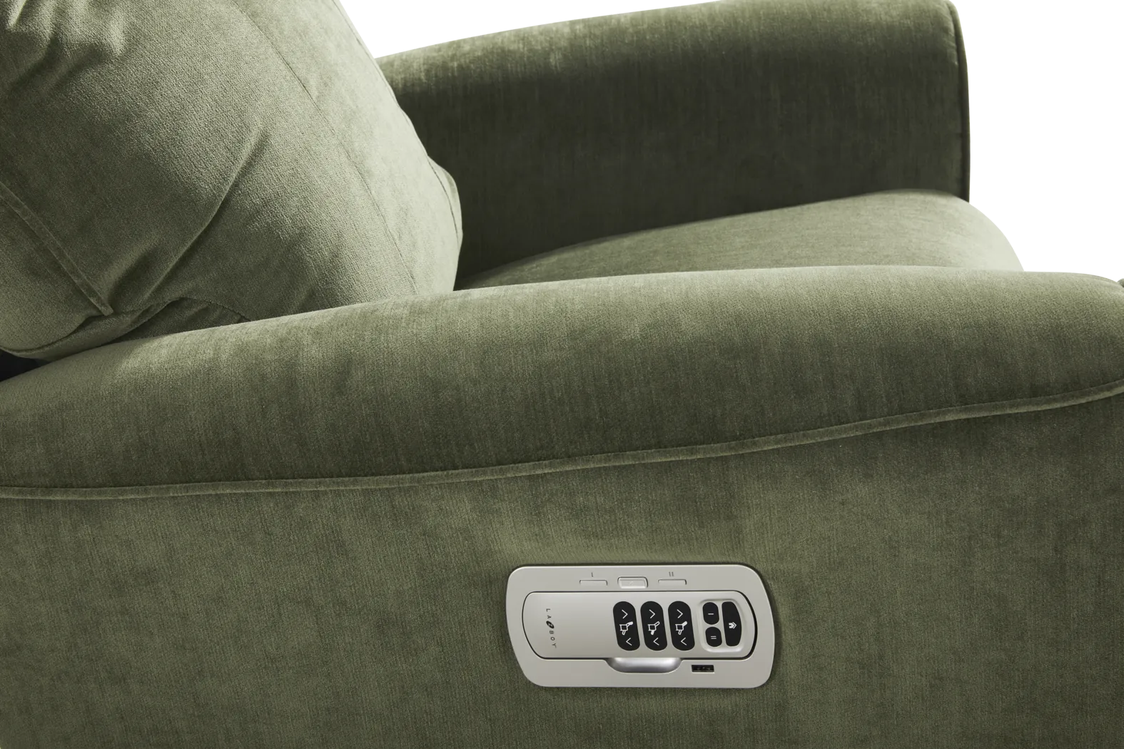 La-Z-Boy Belmont III Green Dual Power Recliner - Image 5