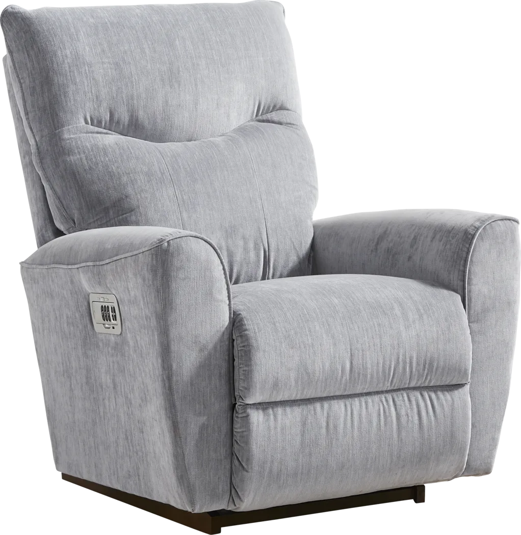 La-Z-Boy Belmont III Slate Blue Dual Power Recliner - Thumbnail - Image 3