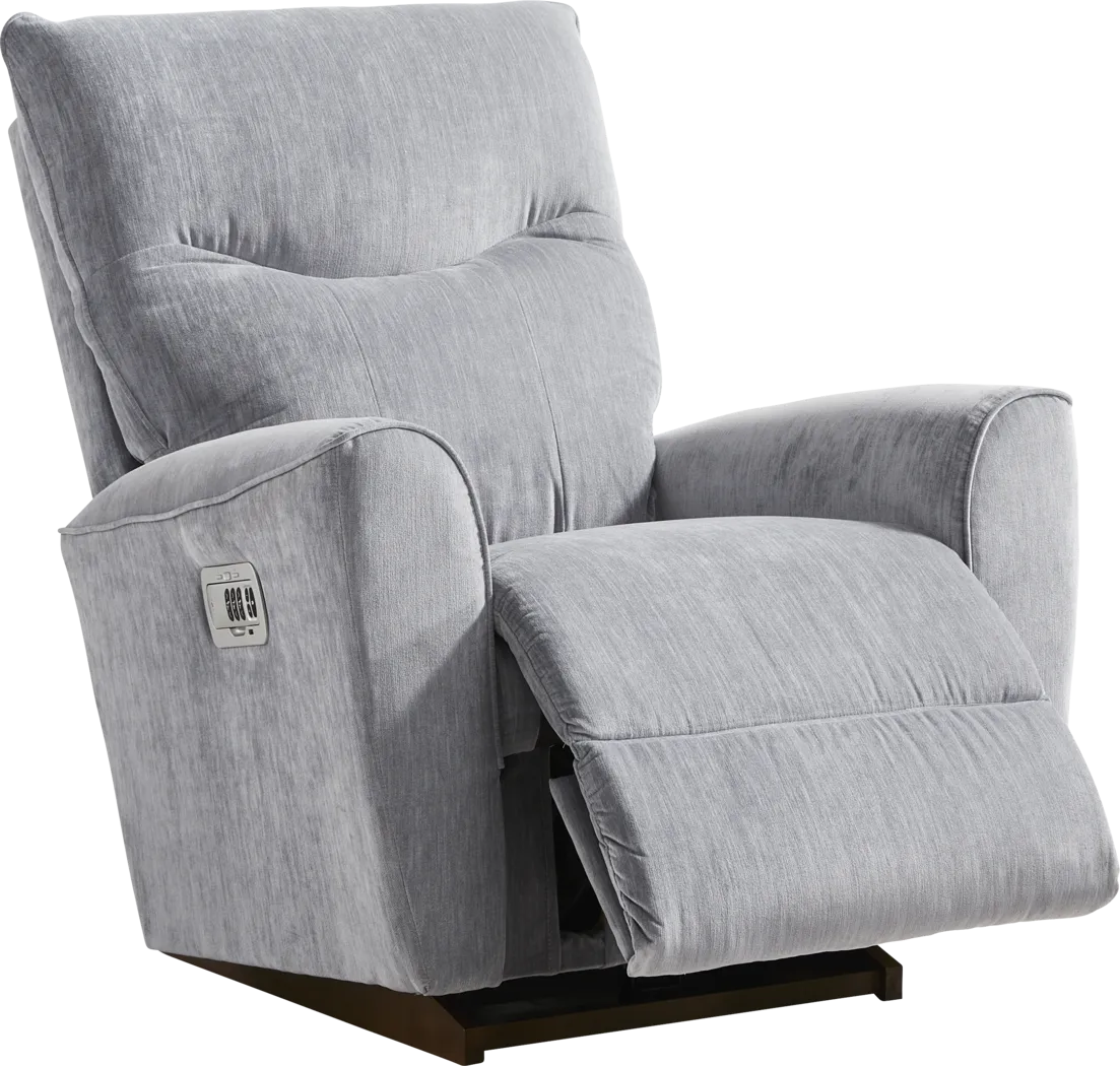 La-Z-Boy Belmont III Slate Blue Dual Power Recliner - Thumbnail - Image 1