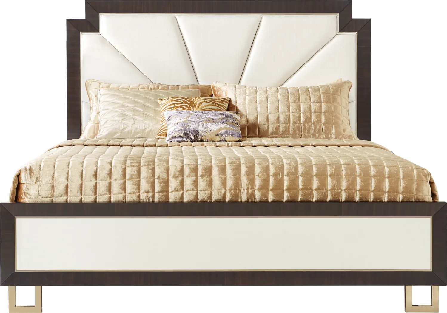 Belmont Place Espresso 3 Pc King Upholstered Bed - Thumbnail - Image 1