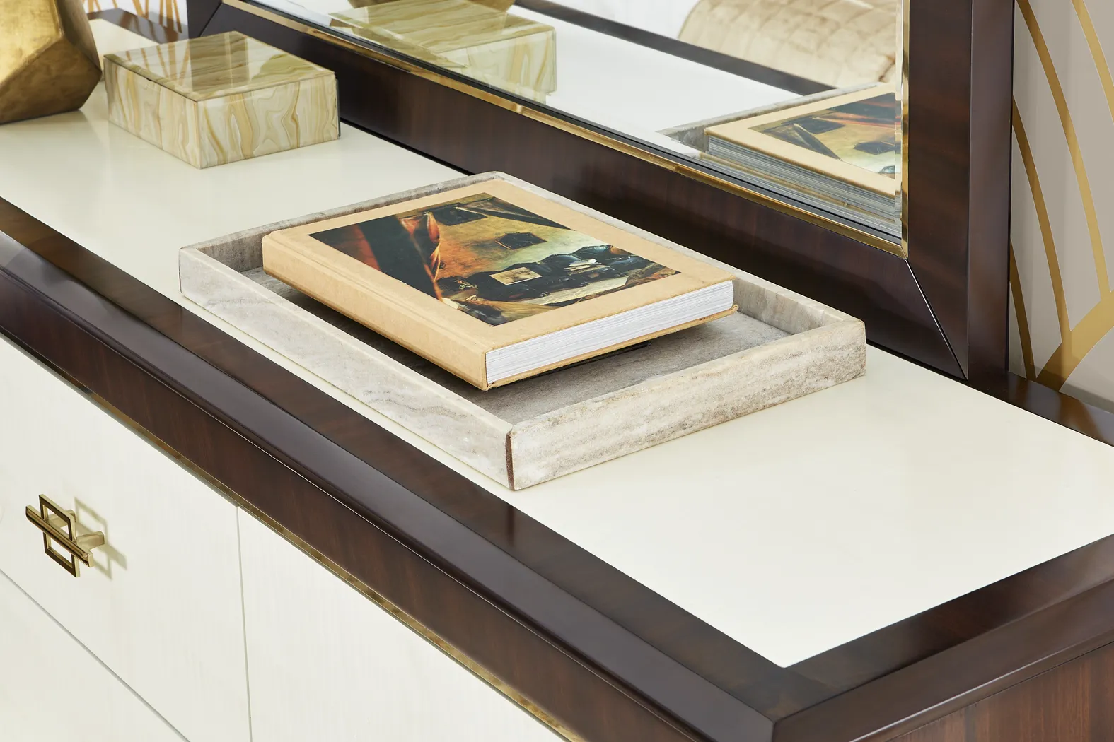 Belmont Place Espresso 5 Pc Queen Upholstered Bedroom - Thumbnail - Image 7