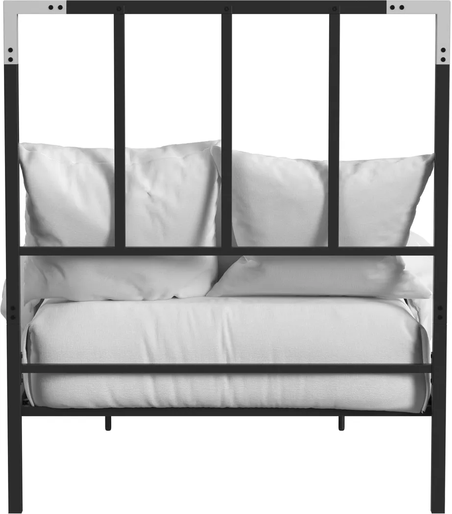 Beloak Black Twin Platform Bed - Thumbnail - Image 4