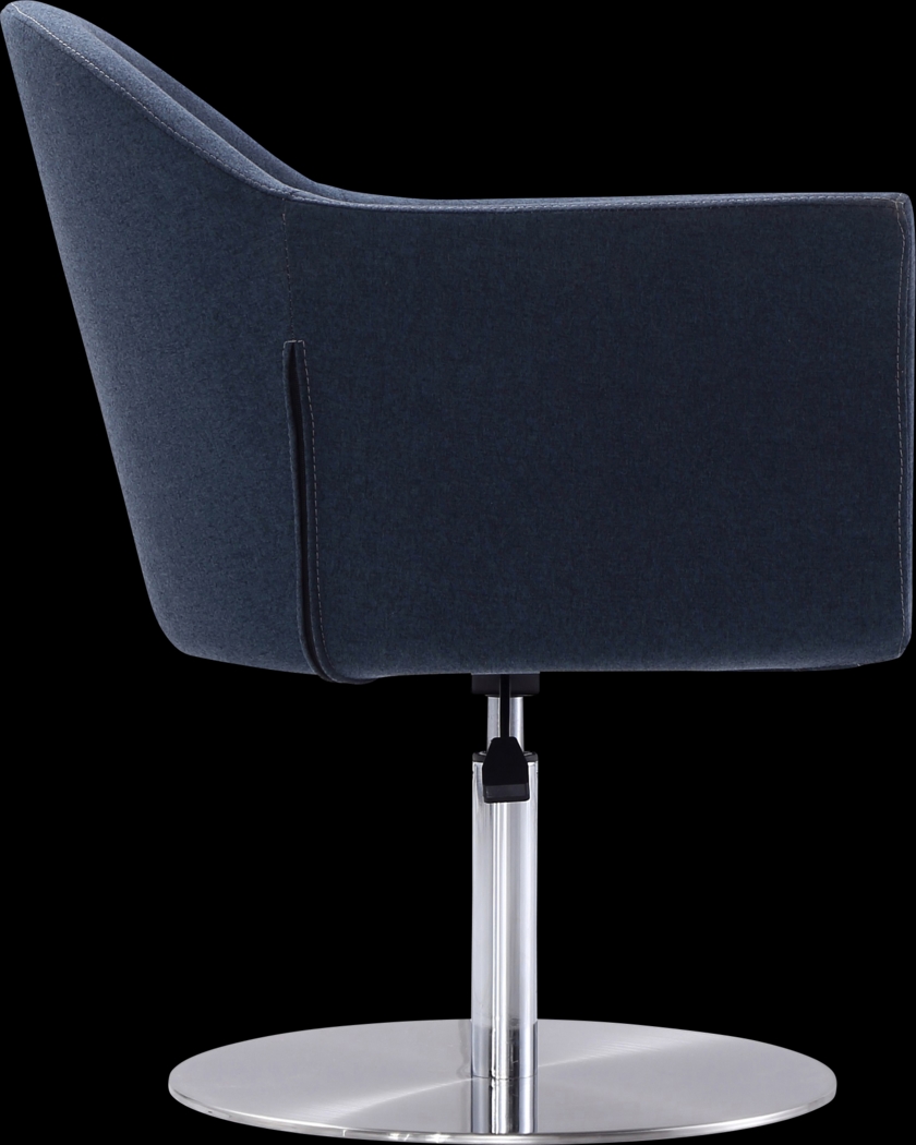 Belon Dark Blue Swivel Accent Chair - Thumbnail - Image 3