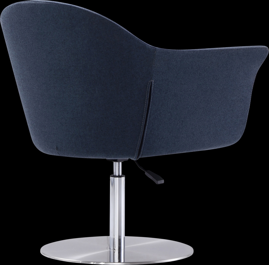 Belon Dark Blue Swivel Accent Chair - Thumbnail - Image 4