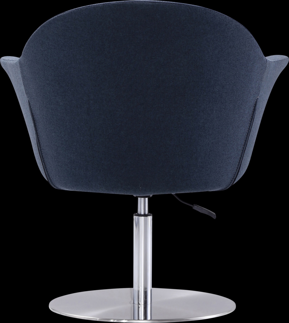 Belon Dark Blue Swivel Accent Chair - Thumbnail - Image 5
