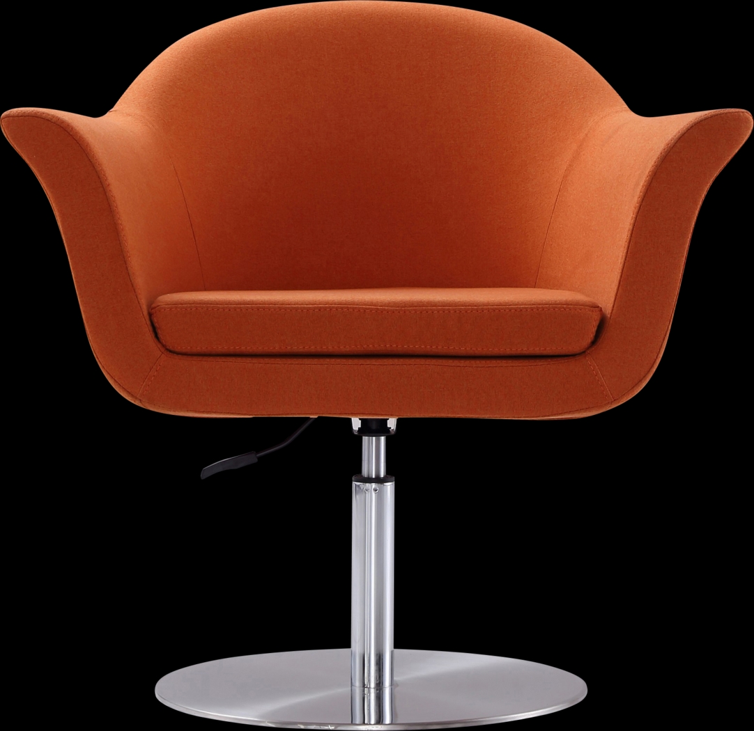 Belon Orange Swivel Accent Chair - Thumbnail - Image 2