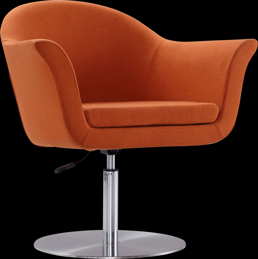 Belon Orange Swivel Accent Chair - Thumbnail - Image 1