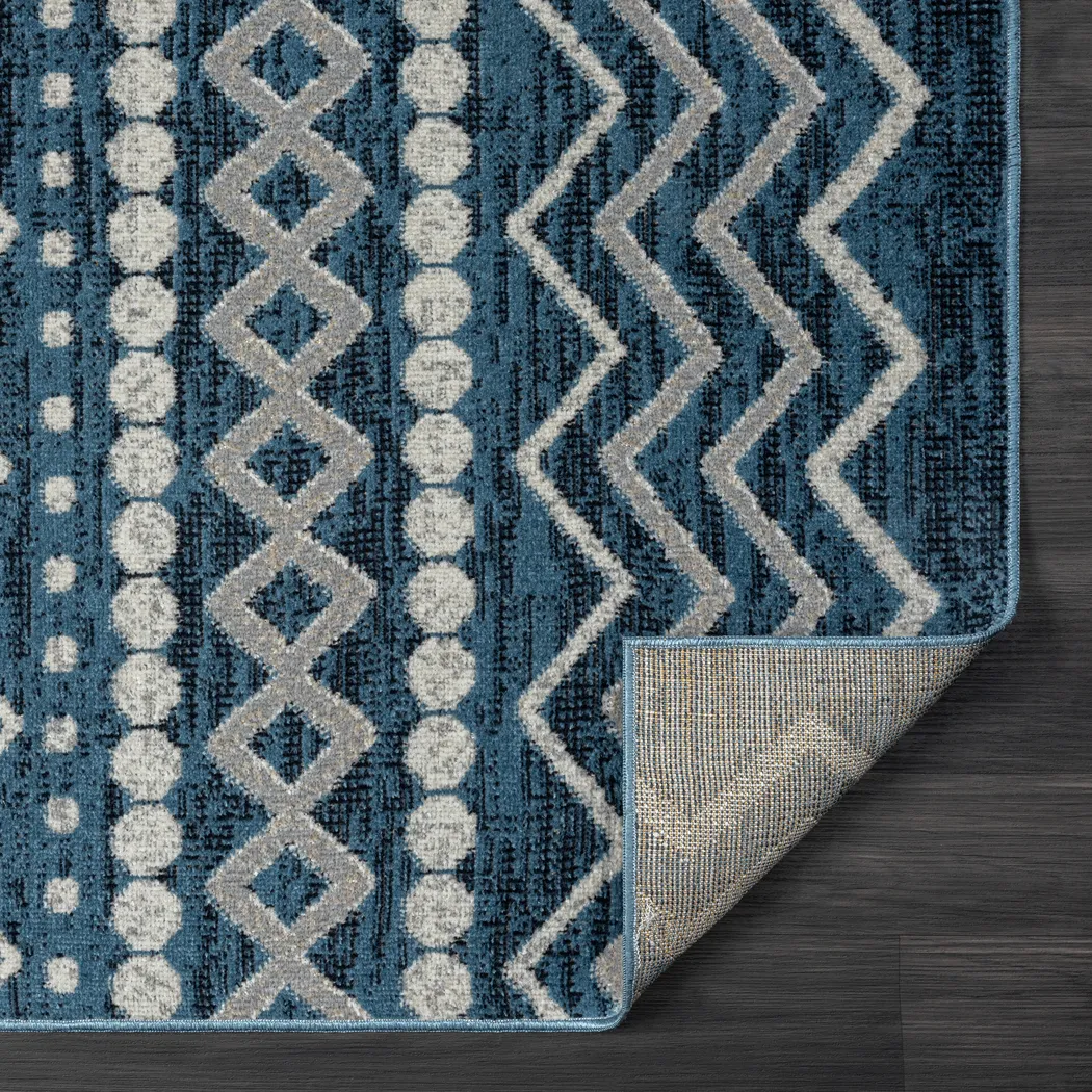 Belpine Navy 5' x 7' Rug - Thumbnail - Image 3