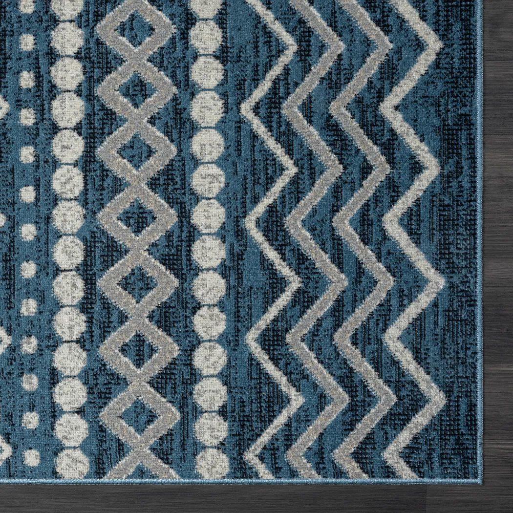 Belpine Navy 5' x 7' Rug - Thumbnail - Image 4