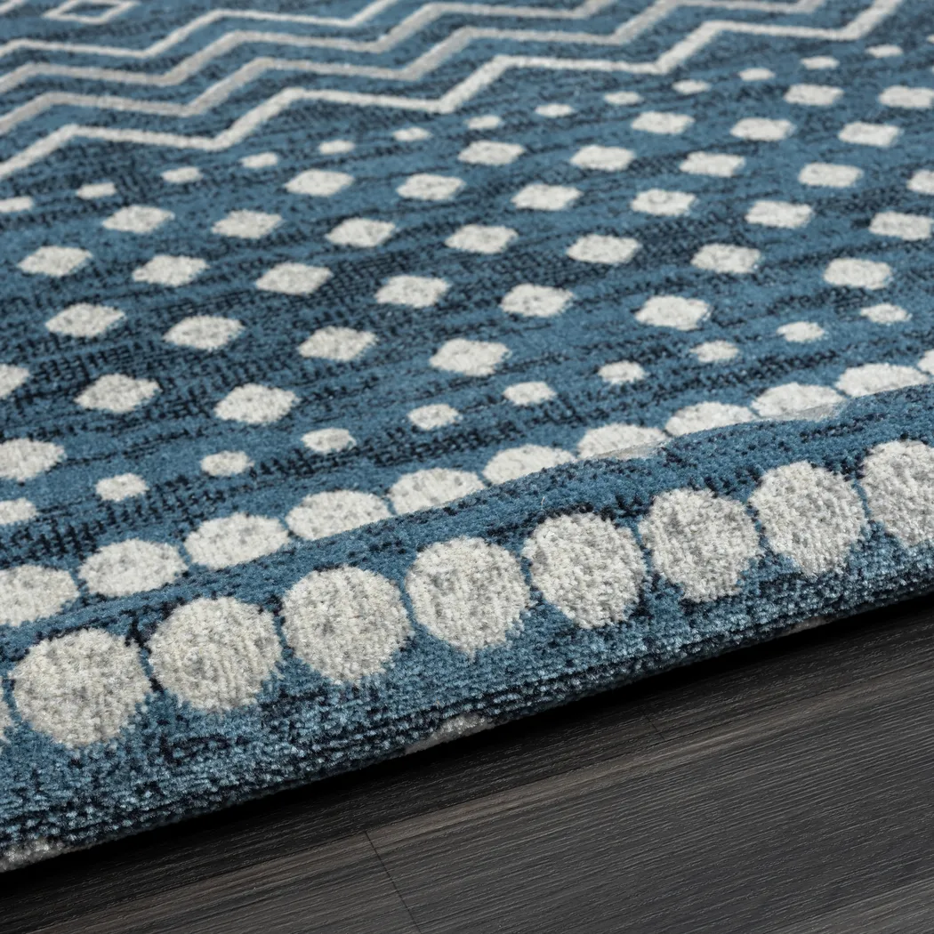 Belpine Navy 5' x 7' Rug - Thumbnail - Image 5
