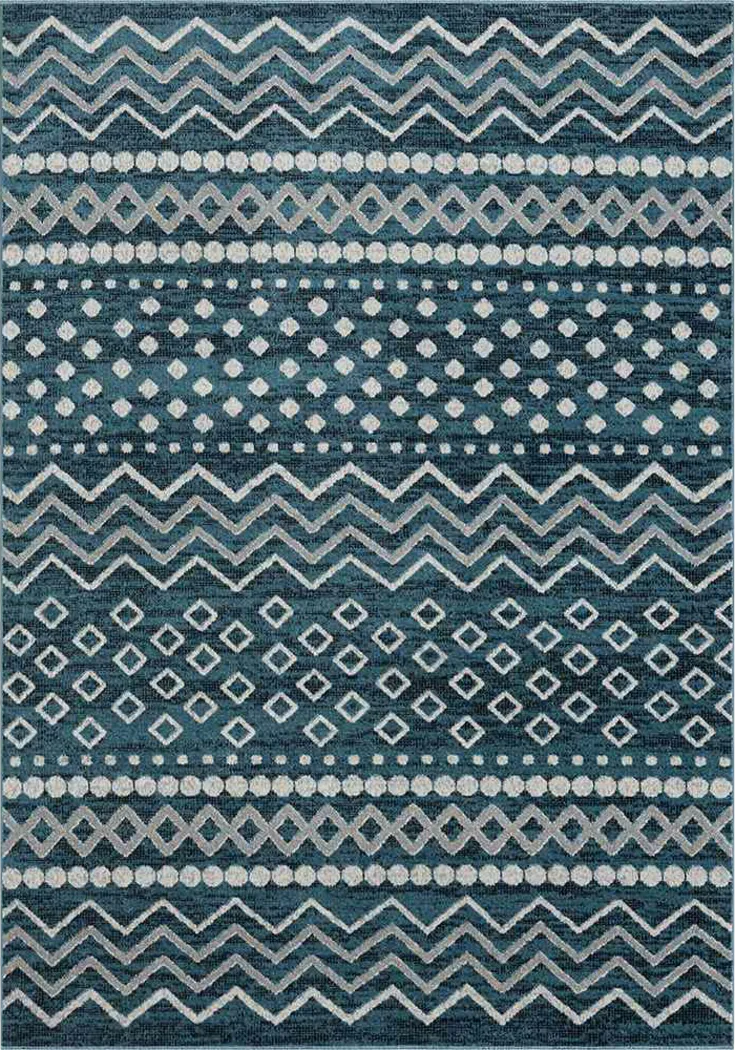 Belpine Navy 5' x 7' Rug - Thumbnail - Image 1