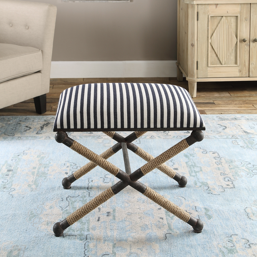 Belsfield Navy Accent Bench - Thumbnail - Image 4