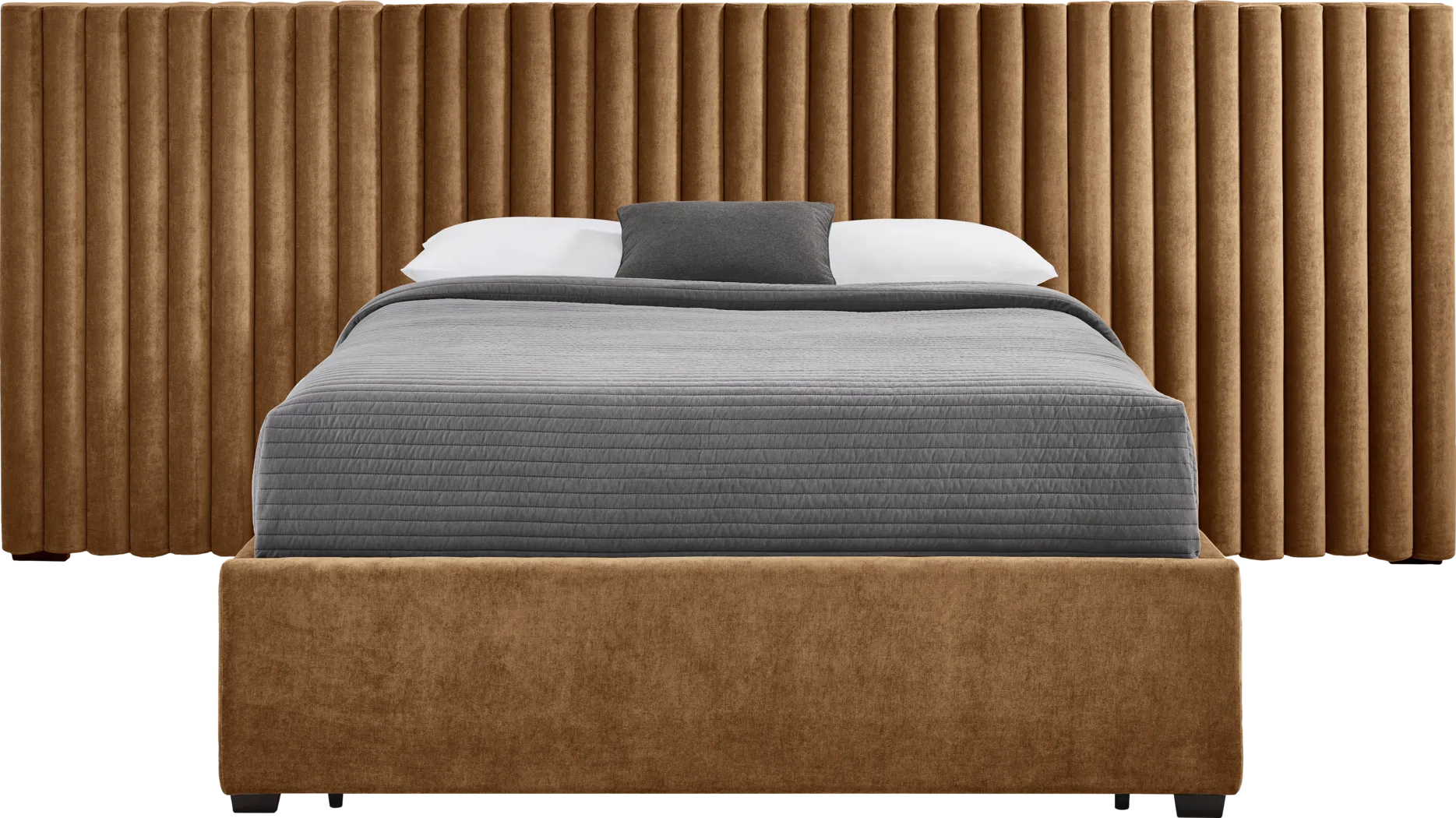 Belvedere Cognac 4 Pc King Upholstered Storage Wall Bed - Thumbnail - Image 1