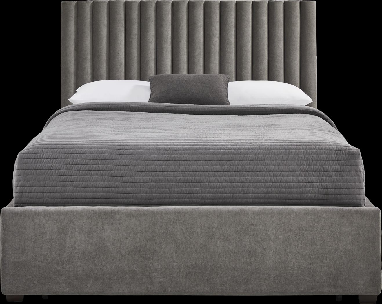 Belvedere Smoke 3 Pc King Upholstered Storage Bed - Thumbnail - Image 1