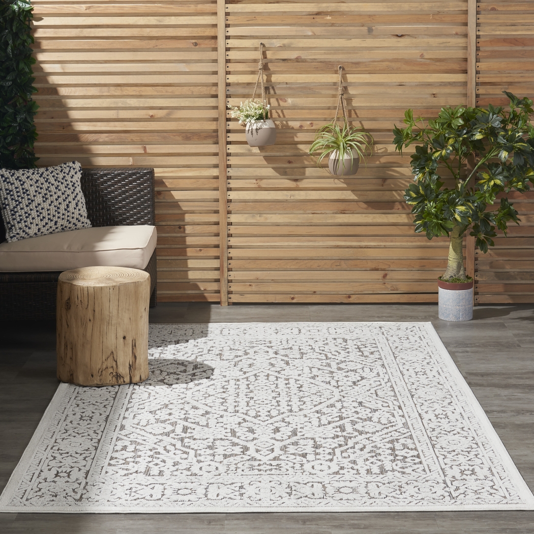 Belvie Beige 5' x 7' Indoor/Outdoor Rug - Thumbnail - Image 11