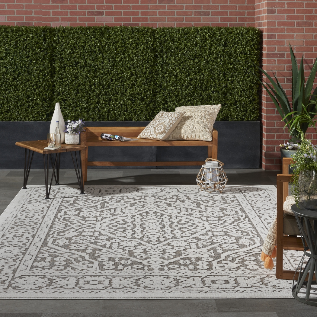 Belvie Beige 5' x 7' Indoor/Outdoor Rug - Thumbnail - Image 9