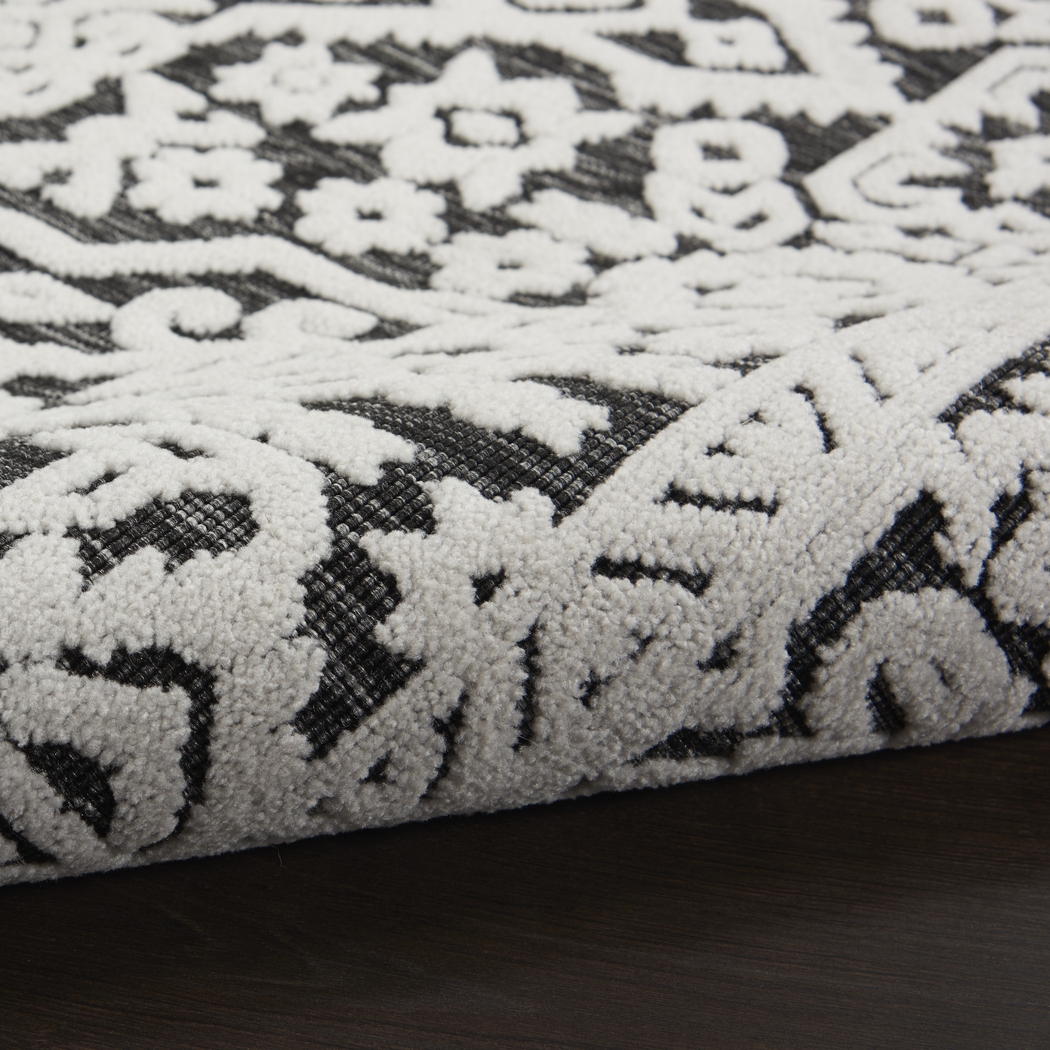 Belvie Dark Gray 5' x 7' Indoor/Outdoor Rug - Thumbnail - Image 2