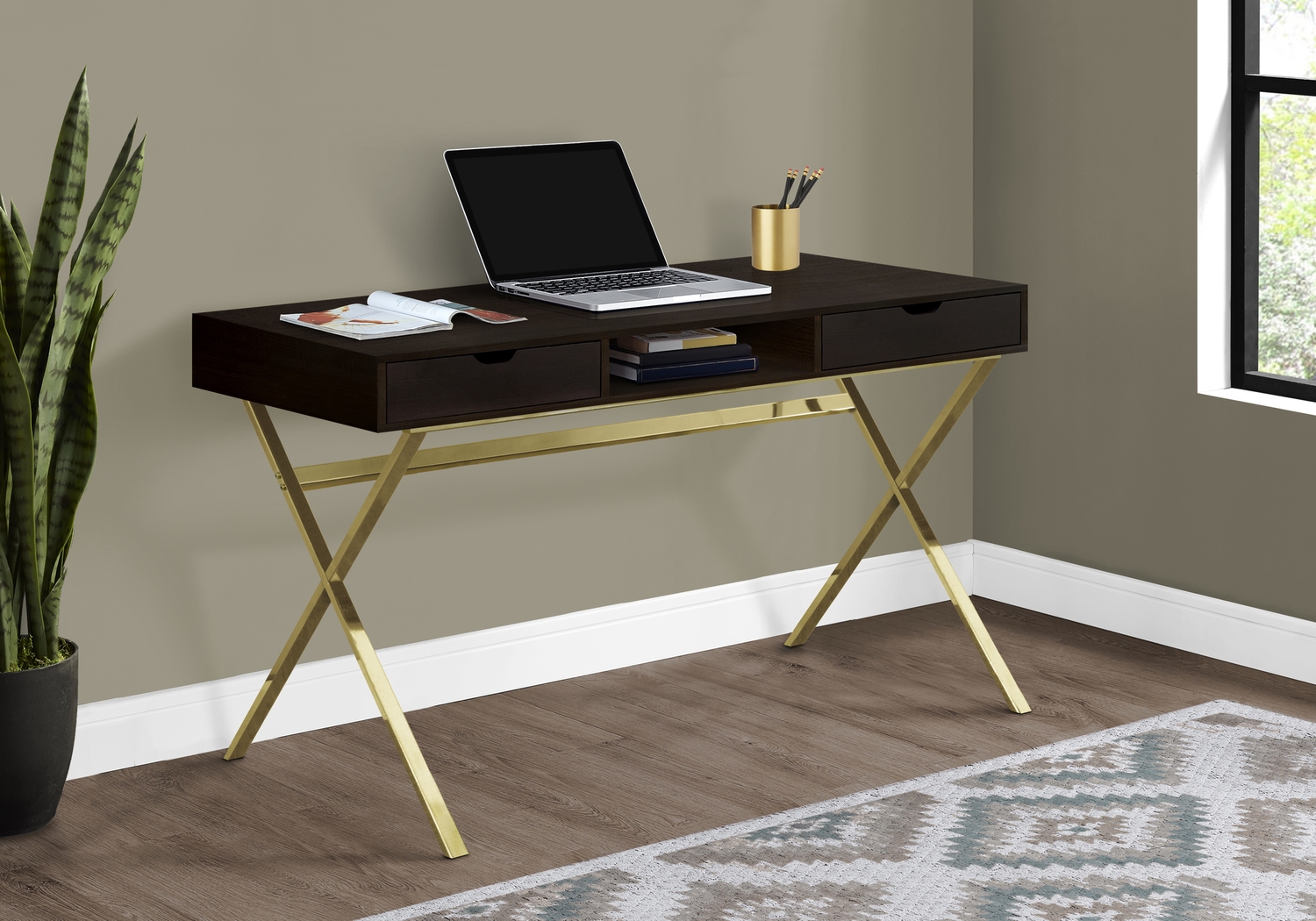 Belvins Cappuccino Desk - Thumbnail - Image 2