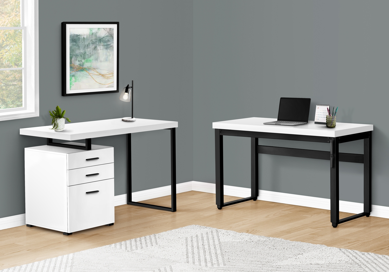 Benbow White Desk - Thumbnail - Image 14