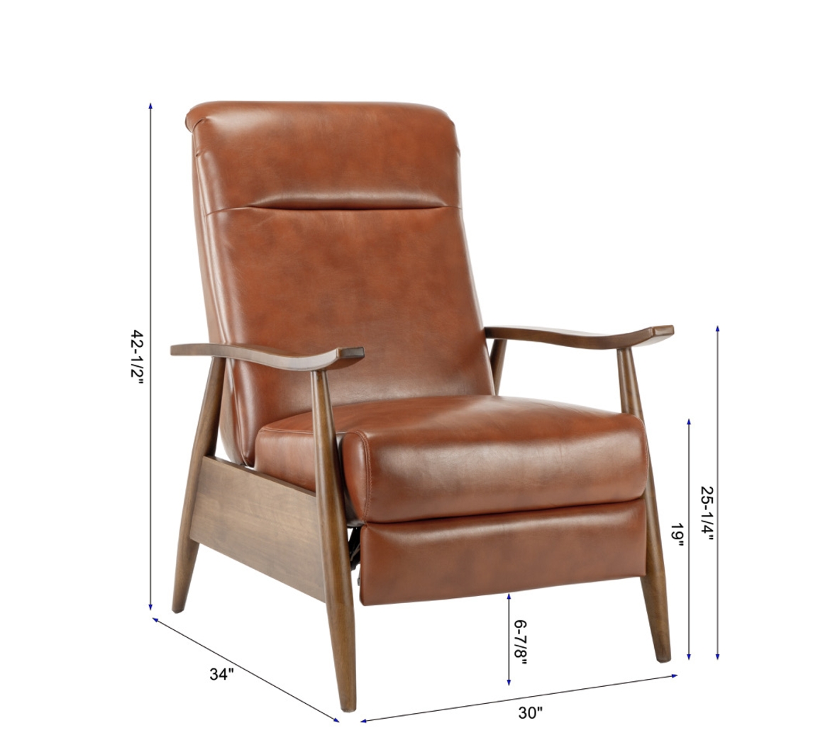 Benbro Brown Push Back Recliner - Thumbnail - Image 16