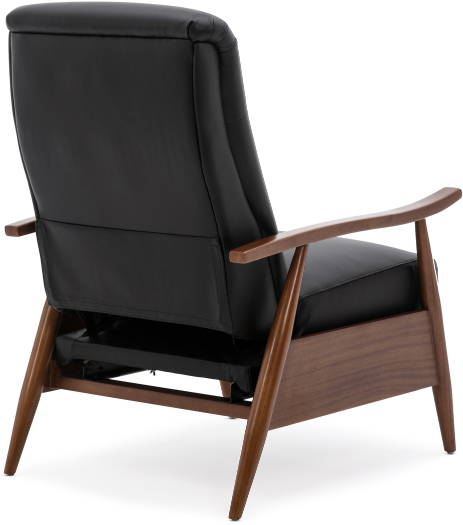 Benbro II Black Leather Push Back Recliner - Thumbnail - Image 3