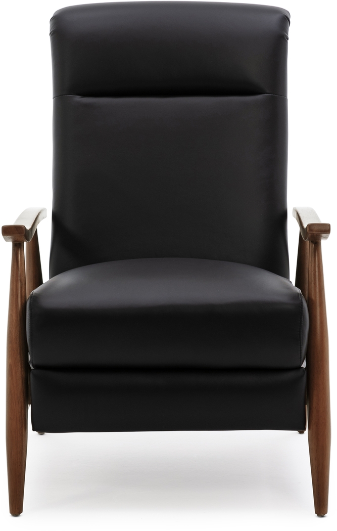 Benbro II Black Leather Push Back Recliner - Thumbnail - Image 4