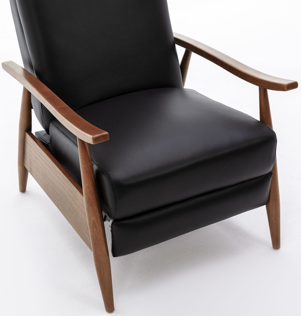 Benbro II Black Leather Push Back Recliner - Thumbnail - Image 8