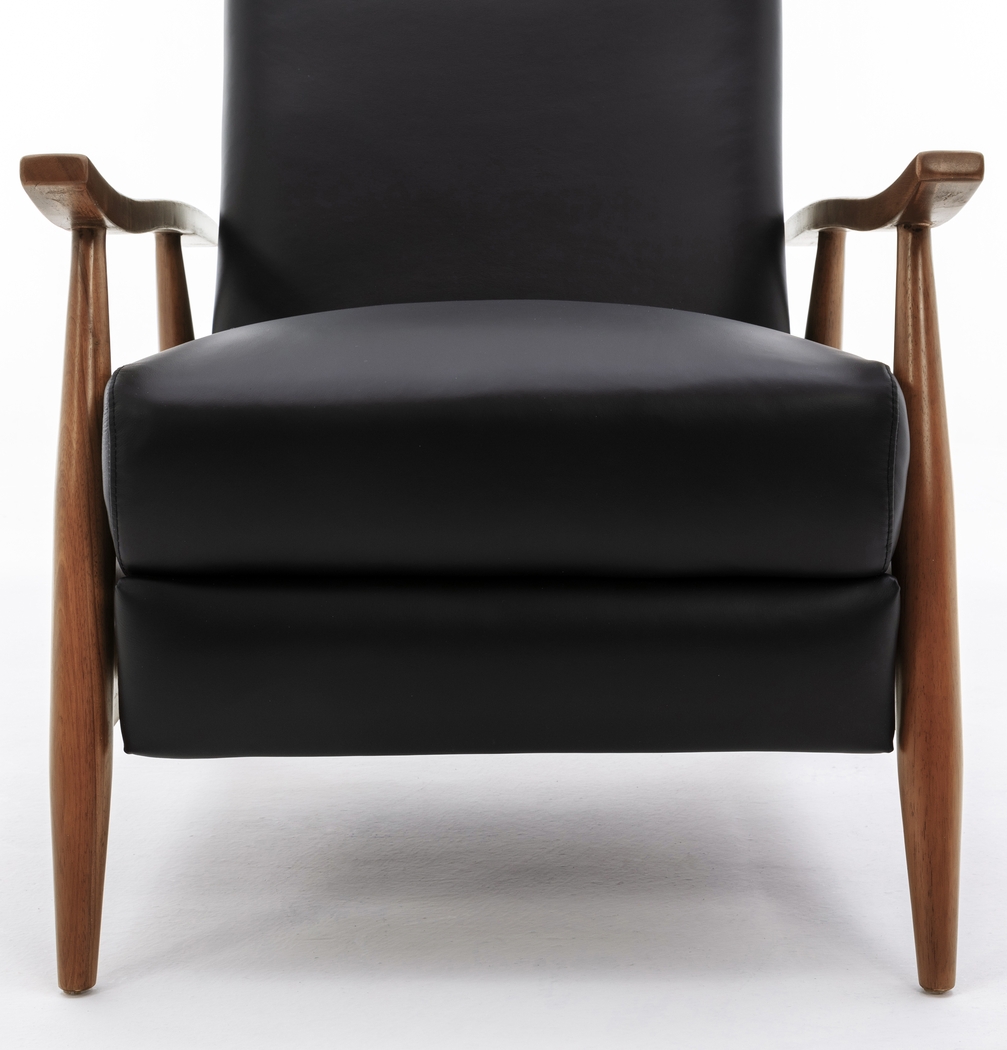 Benbro II Black Leather Push Back Recliner - Thumbnail - Image 9