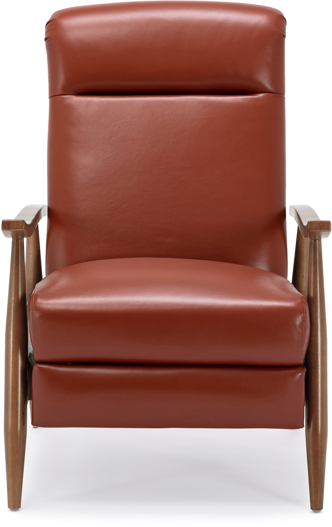 Benbro II Brown Leather Push Back Recliner - Thumbnail - Image 4