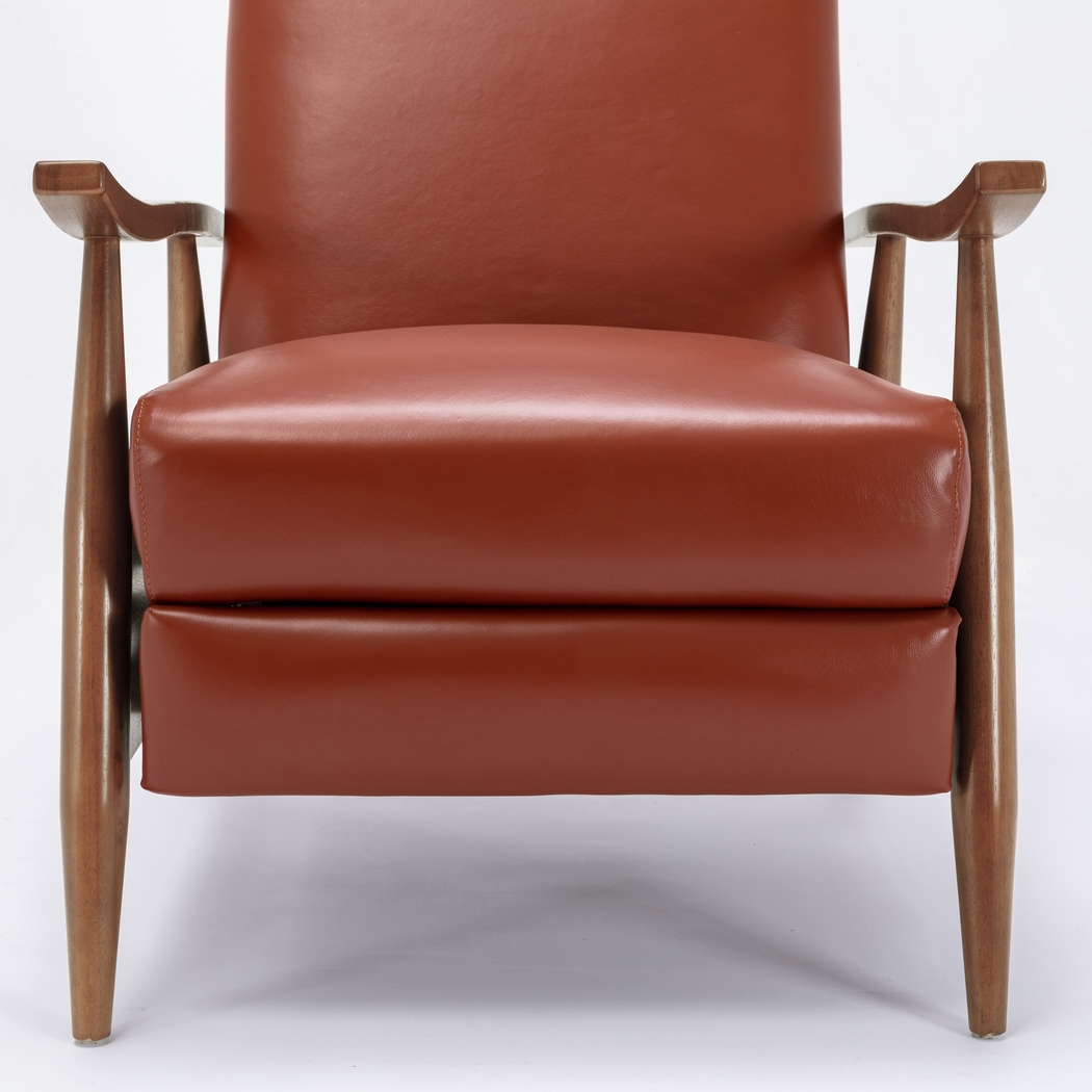 Benbro II Brown Leather Push Back Recliner - Thumbnail - Image 10