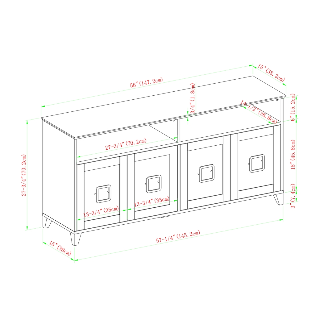 Bendemeer Beige 58 in. Console - Thumbnail - Image 5