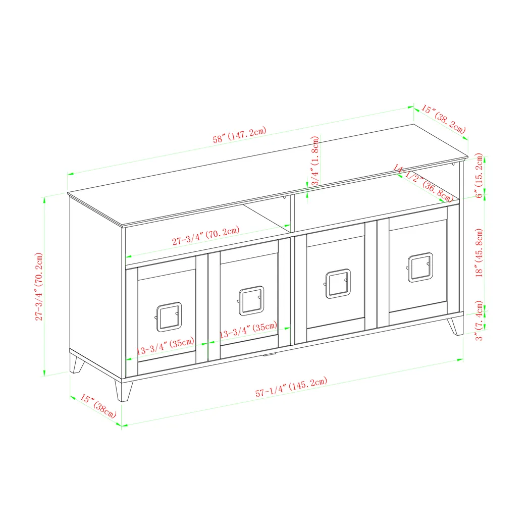 Bendemeer Walnut 58 in. Console - Image 5