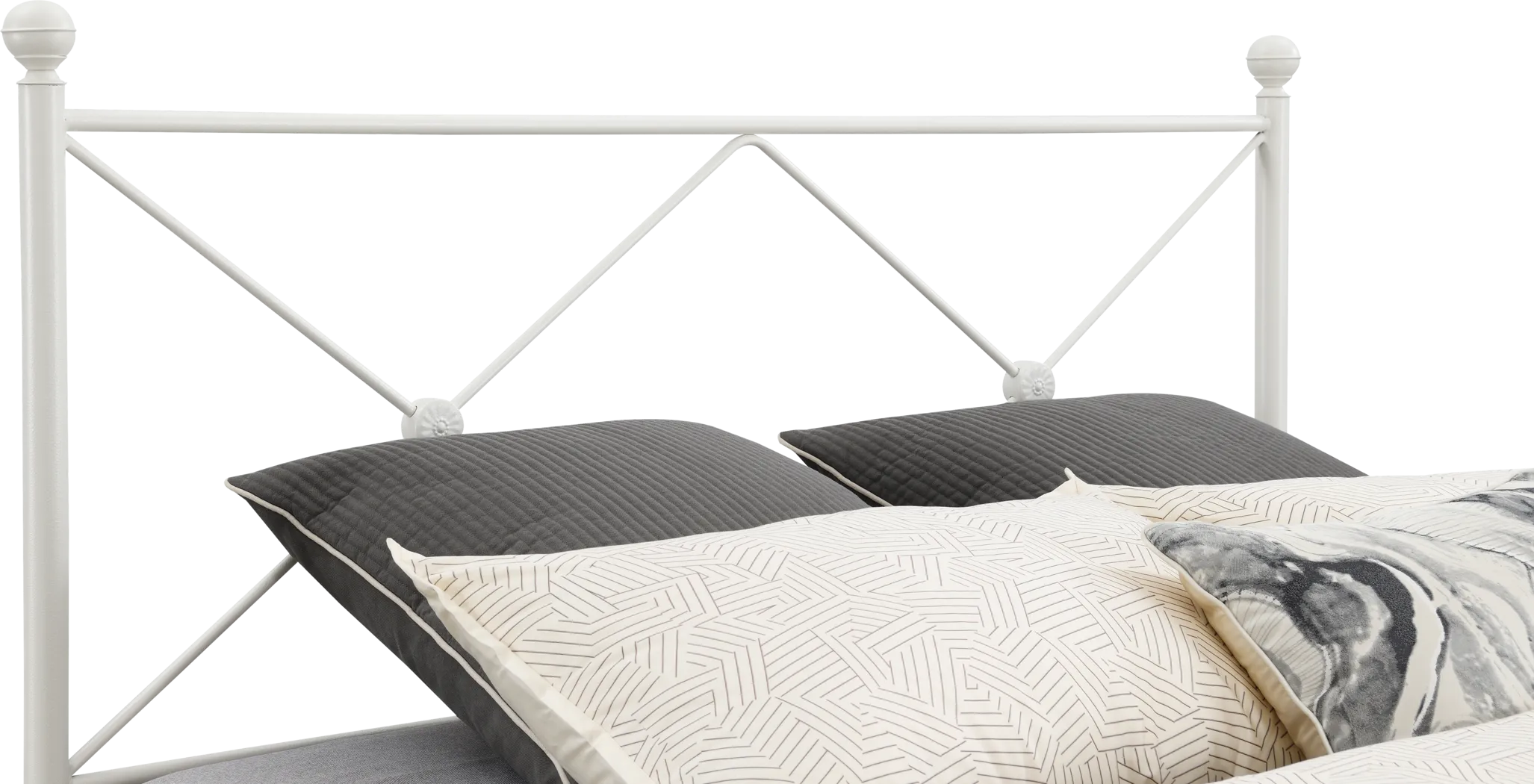 Benecia White Queen Bed - Thumbnail - Image 2