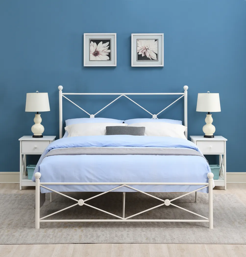 Benecia White Queen Bed - Thumbnail - Image 3