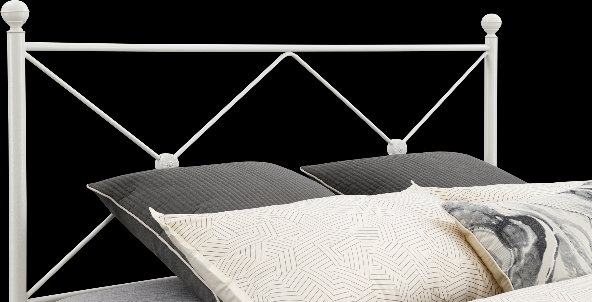 Benecia White Queen Bed - Thumbnail - Image 2