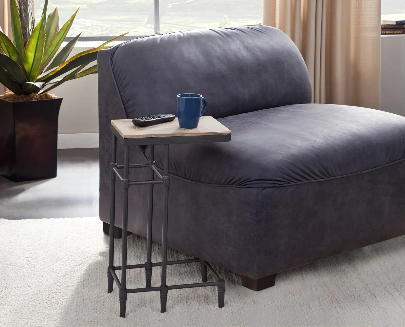 Benga Brown Chairside Table - Thumbnail - Image 2