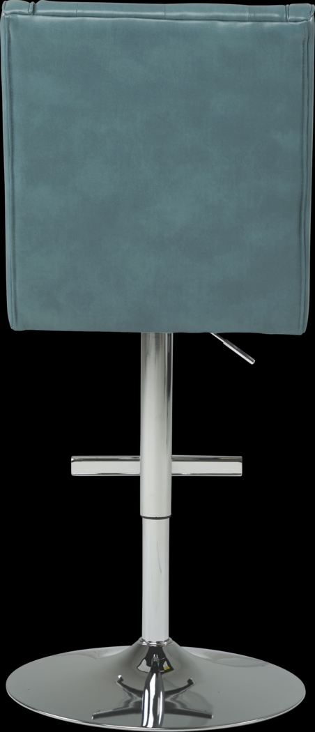 Benji Blue Adjustable Swivel Barstool - Thumbnail - Image 3