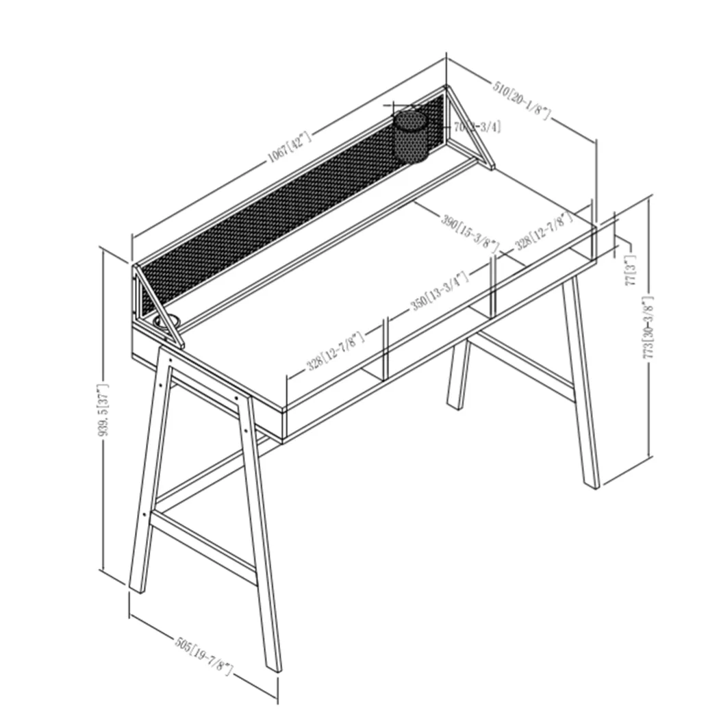 Benmar Brown Desk - Thumbnail - Image 6