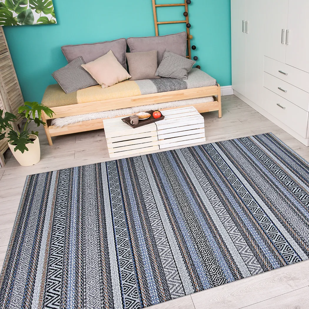 Bennard Blue 5'3 x 7'6 Indoor/Outdoor Rug - Thumbnail - Image 4