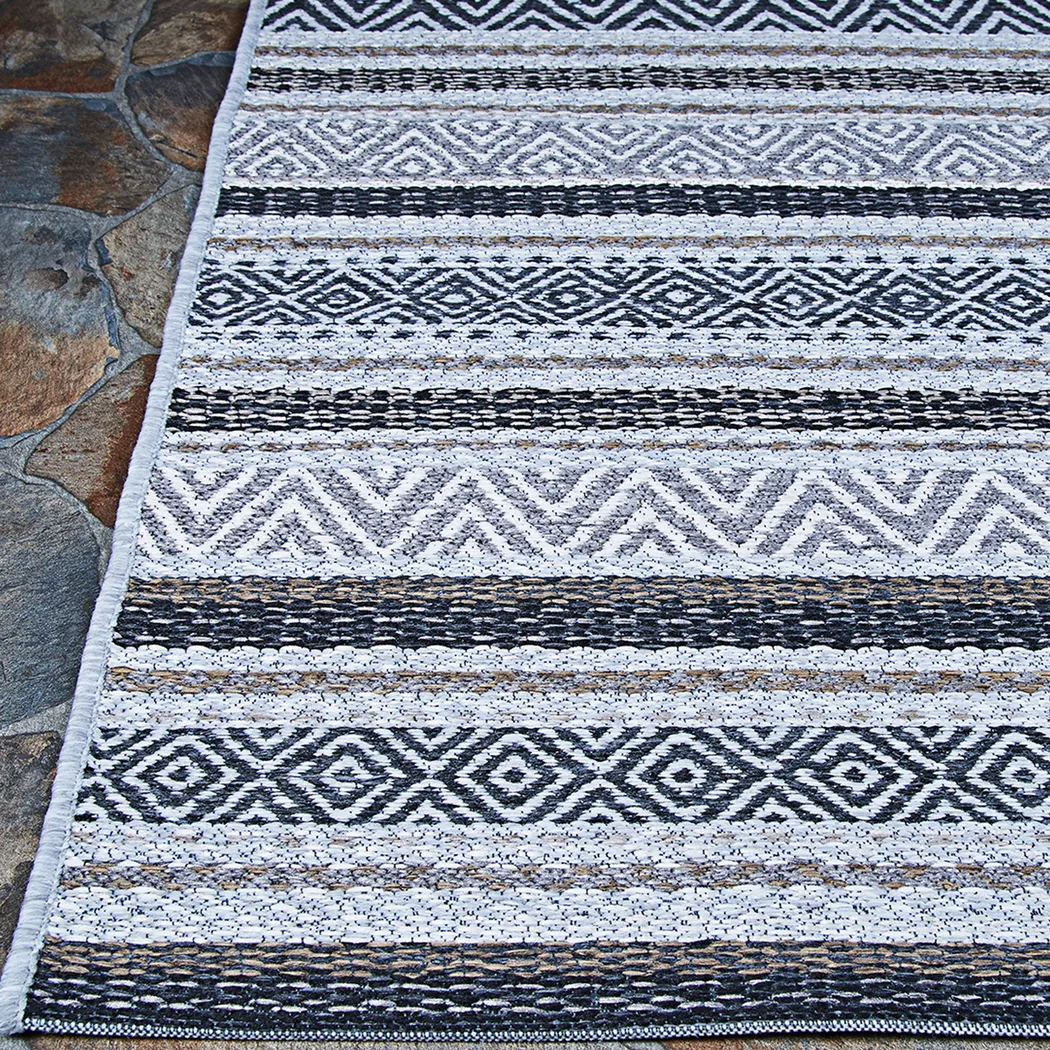 Bennard Blue 7'10 x 10'9 Indoor/Outdoor Rug - Thumbnail - Image 2