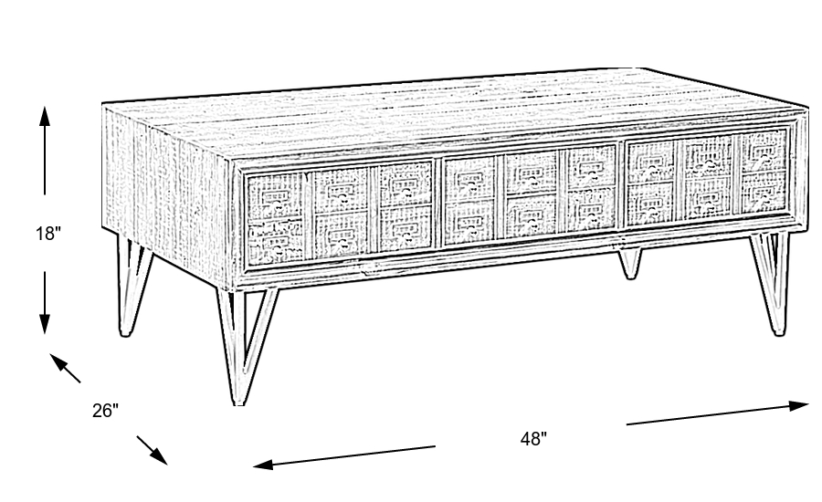 Dimension Image. Please refer to the Dimension Tab on this page for dimension details.
