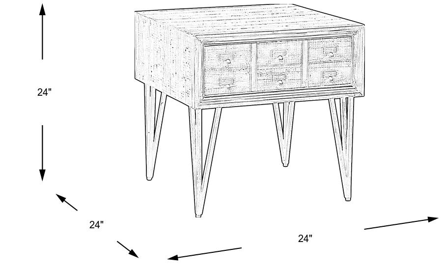 Dimension Image. Please refer to the Dimension Tab on this page for dimension details.