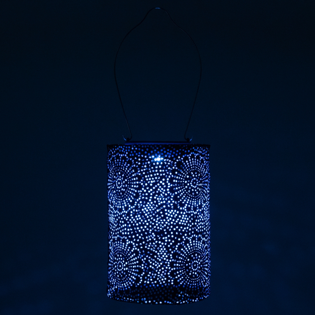 Bento Shade Outdoor Blue Solar Lantern - Thumbnail - Image 7