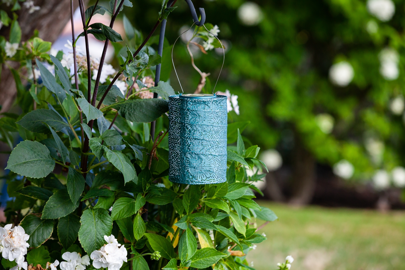 Bento Shade Outdoor Emerald Solar Lantern - Thumbnail - Image 8