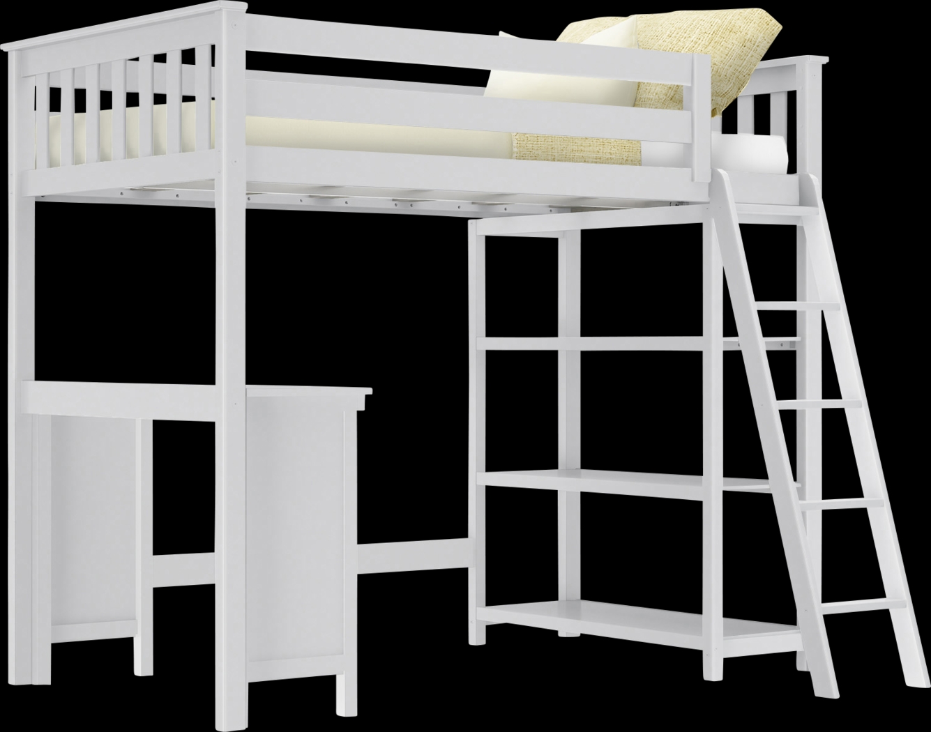 Kids Bentonbrook White Twin High Loft Bed - Thumbnail - Image 4